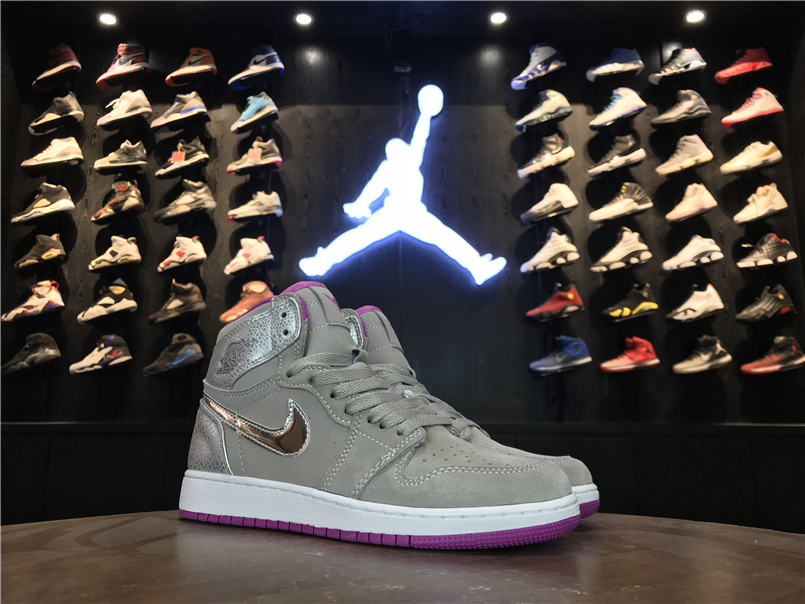 Air Jordan 1 Retro Grey Pink For Women